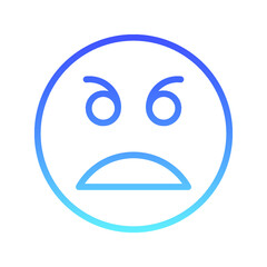 Obraz premium angry face Line Gradient