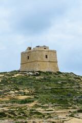 The Dwejra Tower is a watchtower near Dwejra Bay, Gozo. It was completed in 1652, and is one of the Lascaris towers.
