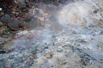 Schwefelquellen bei Krysuvik-Seltun auf der Halbinsel Reykjanes