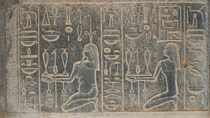 Karnak Temple in Luxor, Egypt. The Karnak Temple Complex, commonly known as Karnak, comprises a...