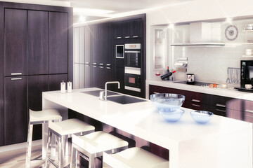 K&uuml;chendesign: zeitgen&ouml;ssisch und elegant - 3D Visualisierung
