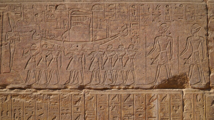 Karnak Temple in Luxor, Egypt. The Karnak Temple Complex, commonly known as Karnak, comprises a...