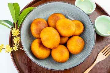Traditional delicious snack fried pumpkin chiba