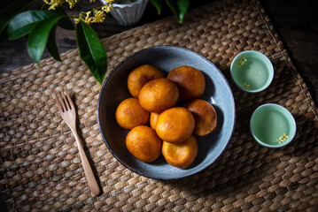 Delicious Snacks Dessert Fried Pumpkin Baba