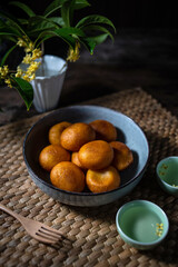 Delicious Snacks Dessert Fried Pumpkin Baba