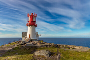 Lindesnes Fyr Lighthouse, Norway - obrazy, fototapety, plakaty