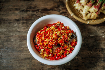 Hunan Cuisine Fish Head with Chopped Peppers