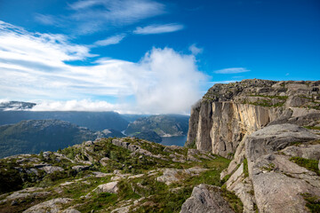 Fototapeta na wymiar Pulpit Rock Preikestolen Beautiful Nature Norway