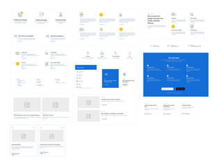 Web UI Editable Icon Info Blocks, Layout Template