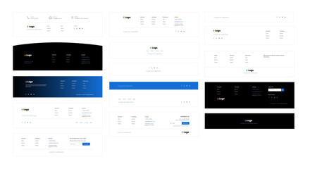 Web UI Editable Footer Blocks, Layout Template
