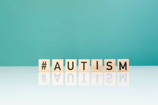 Concept of autism day ASD with with wooden letters