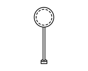 Warning attention line icon, outline vector sign, linear style pictogram isolated on white. Road sign outline symbol, logo illustration. Editable stroke