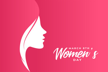 womens day pink greeting design