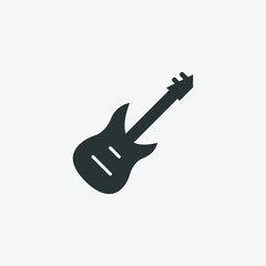 rock guitar vector icon isolated. rock, music, metal, concert, musical, instrument, electric symbol