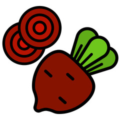 beetroot isolated on white background. Vector illustration of vegetables.