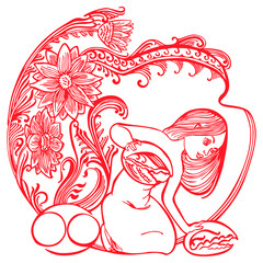 Zodiac in pattern Cancer
