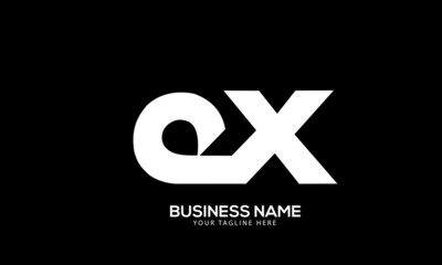 Alphabet EX or XE abstract initial monogram vector logo template