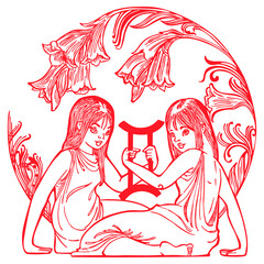 Zodiac in pattern Gemini