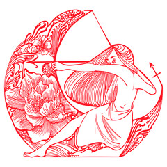 Zodiac in pattern Sagittarius