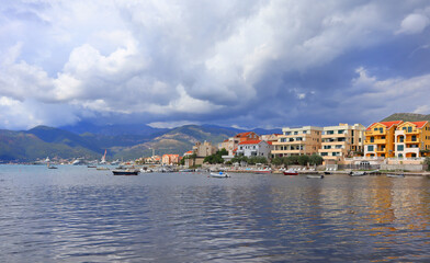Fototapeta na wymiar Tivat Haven in sunny day in Montenegro