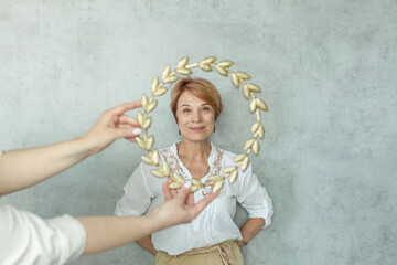 Stylish middle aged female model portrait