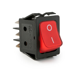 Obraz premium Switch button isolated on white background