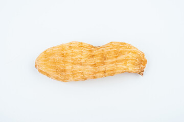 Dried Chinese herbal medicine Gastrodia elata on white background