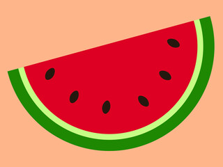 slice of watermelon vector illustration 