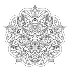 Mandalas for coloring book. Decorative round ornaments