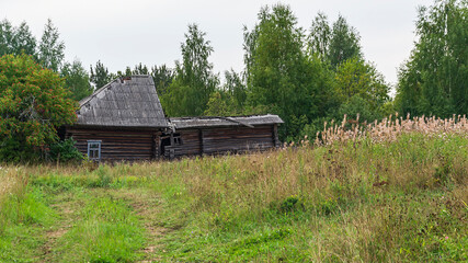 abandoned houses in an abandoned village