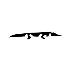 crocodile reptile glyph icon vector. crocodile reptile sign. isolated contour symbol black illustration