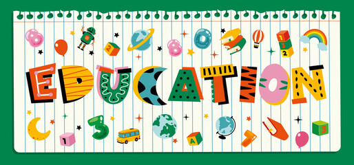 Colorful Font Design With Abstract Shapes