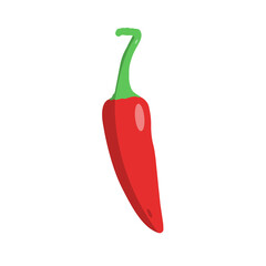 Chili Flat Illustration. Jalapeno Clean Icon Design Element on Isolated White Background