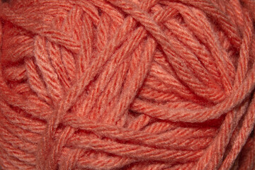 Ovillo de lana rosa