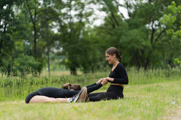 Helping each other to stretch
