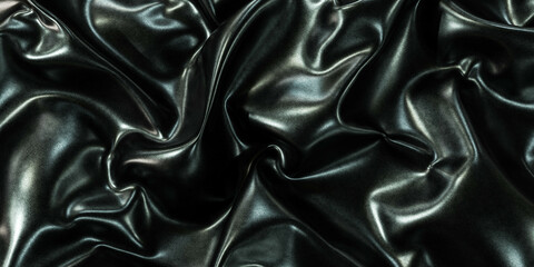 Fototapeta premium abstract liquid fluid black metal folded metal surface with scratches and imperfections 3d render illustration