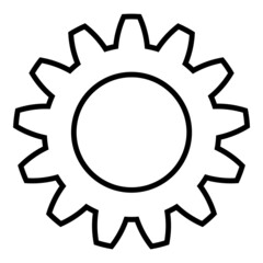 Gear Flat Icon Isolated On White Background