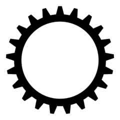 Gear Flat Icon Isolated On White Background