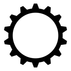 Gear Flat Icon Isolated On White Background