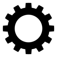 Gear Flat Icon Isolated On White Background