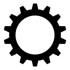 Gear Flat Icon Isolated On White Background