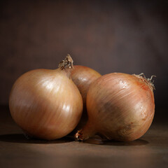 Ripe onion, vegetable raw ingredients food organic background