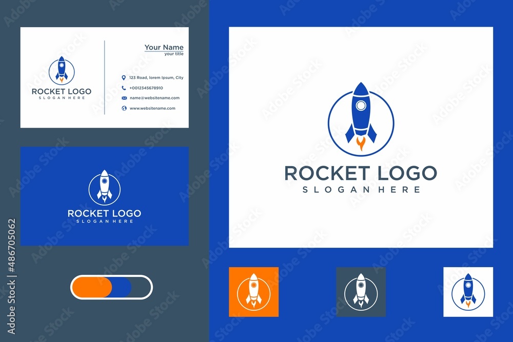 Poster rocket logo design