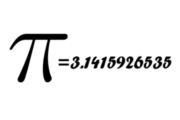 Pi number value mathematical value - obrazy, fototapety, plakaty