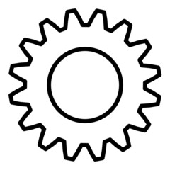 Cogwheel Flat Icon Isolated On White Background