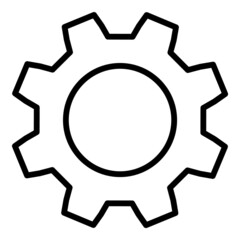 Cogwheel Flat Icon Isolated On White Background