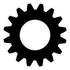 Cogwheel Flat Icon Isolated On White Background