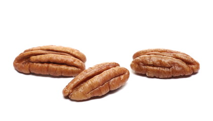 Pecan nut isolated on white background