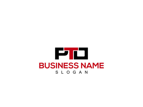 Minimal Creative Initial Letters PTO Logo, Monogram pt Branding Logos