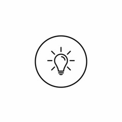 Light Bulb, Idea, Inspiration Icon Sign Symbol in Line Style